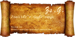 Zsellér Gyöngyi névjegykártya